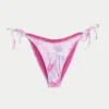 Bas de bikini audacieux avec bordure style crochet et liens sur les côtés