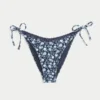 Bas de bikini audacieux avec bordure style crochet et liens sur les côtés