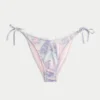 Bas de bikini audacieux avec bordure style crochet et liens sur les côtés