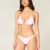 Bas de bikini audacieux à double bretelle et bordure style crochet