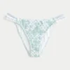 Bas de bikini audacieux à double bretelle et bordure style crochet