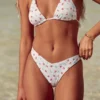 Bas de bikini échancré côtelé