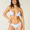 Bas de bikini échancré à smocks Bas de bikini échancré à smocks