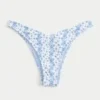 Bas de bikini échancré à taille en V et jambes hautes