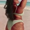 Bas de bikini Cheekiest à jambes hautes et côtes