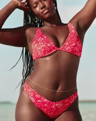 Bas de bikini Cheekiest à jambes hautes et côtes