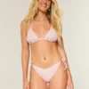 Bas de bikini cheeky à paillettes et crochet, avec liens sur les côtés