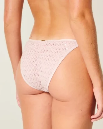 Bas de bikini cheeky à paillettes et crochet, avec liens sur les côtés
