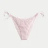 Bas de bikini cheeky à paillettes et crochet, avec liens sur les côtés