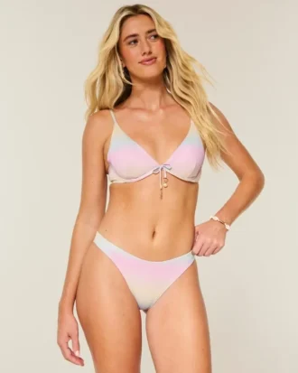 Bas de bikini cheeky à taille haute et paillettes