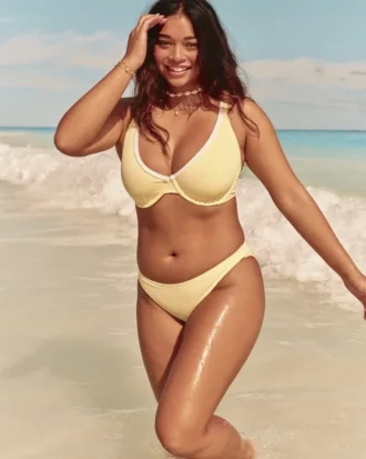 Bas de bikini côtelé