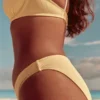 Bas de bikini côtelé