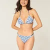 Bas de bikini effronté à double bretelle et bordure style crochet