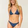 Bas de bikini jacquard à double bretelles