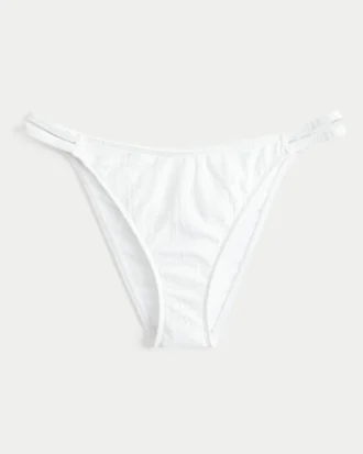 Bas de bikini jacquard à double bretelles