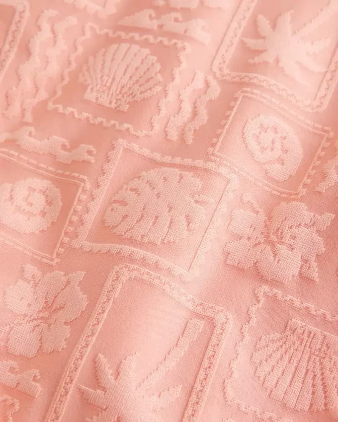 Bas de bikini jacquard à double bretelles