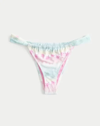 Bas de bikini à larges bretelles et coupe échancrée