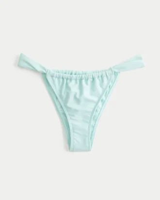Bas de bikini à larges bretelles et coupe échancrée