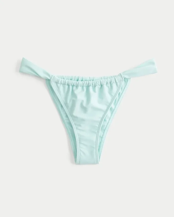 Bas de bikini à larges bretelles et coupe échancrée