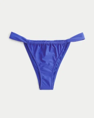 Bas de bikini à larges bretelles et coupe échancrée