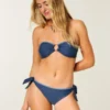 Bas de bikini à nouer sur les côtés et à coutures apparentes