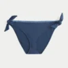 Bas de bikini à nouer sur les côtés et à coutures apparentes