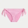 Bas de bikini à nouer sur les côtés et à coutures apparentes