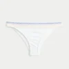 Bas de bikini smocké à taille haute et échancré