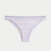 Bas de bikini smocké à taille haute et échancré