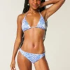 Bas de bikini taille basse côtelé
