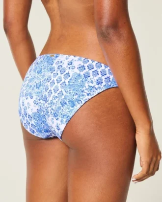 Bas de bikini taille basse côtelé