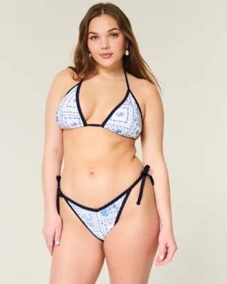 Bas de bikini taille basse à nouer sur les côtés
