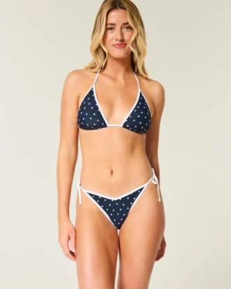 Bas de bikini taille basse à nouer sur les côtés