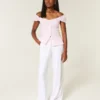 Blouse en popeline à épaules dénudées Blouse en popeline à épaules dénudées