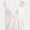 Blouse en popeline à épaules dénudées Blouse en popeline à épaules dénudées