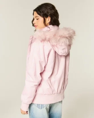 Blouson aviateur doublé de fausse fourrure