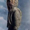 Blouson bomber zippé avec bordure en fausse fourrure Blouson bomber zippé avec bordure en fausse fourrure