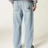 Broderie araignée Jean baggy Broderie araignée Jean baggy