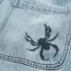 Broderie araignée Jean baggy Broderie araignée Jean baggy