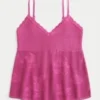 Caraco babydoll facile à porter, style broderie anglaise Caraco babydoll facile à porter, style broderie anglaise