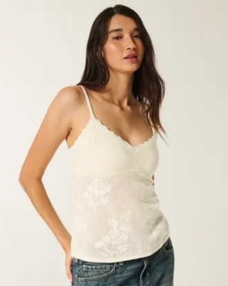 Caraco babydoll facile à porter, style broderie anglaise