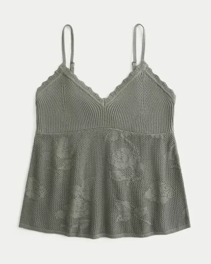 Caraco babydoll facile à porter, style broderie anglaise Caraco babydoll facile à porter, style broderie anglaise