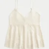 Caraco babydoll facile à porter, style broderie anglaise Caraco babydoll facile à porter, style broderie anglaise