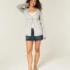 Cardigan babydoll à manches longues Cardigan babydoll à manches longues