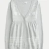 Cardigan babydoll à manches longues Cardigan babydoll à manches longues