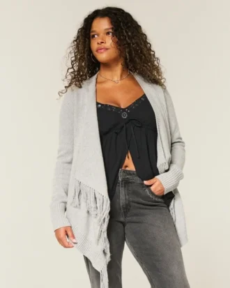 Cardigan facile à porter sans fermeture
