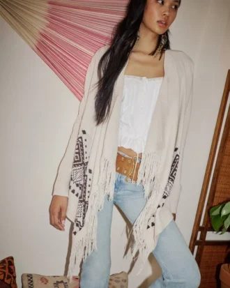 Cardigan facile à porter sans fermeture