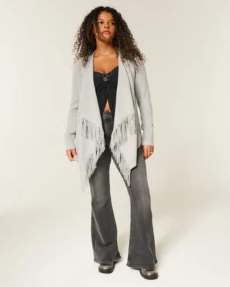 Cardigan facile à porter sans fermeture