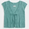 Cardigan à manches courtes style crochet Cardigan à manches courtes style crochet