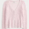Cardigan à manches trois-quarts style crochet Cardigan à manches trois-quarts style crochet